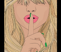 sheila-wend-shilz-illustration-vector-female-kassel-shh-silence-nails-green-lips-blond-hair-vector-hair-770392